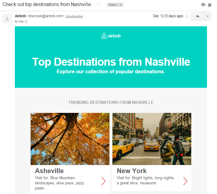 Airbnb recommendation engine