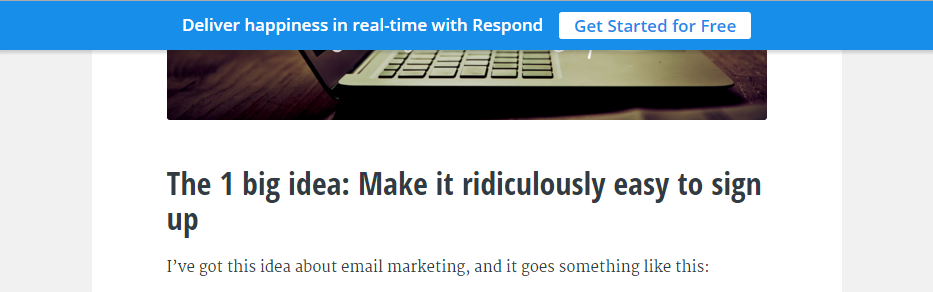 Buffer's hello bar