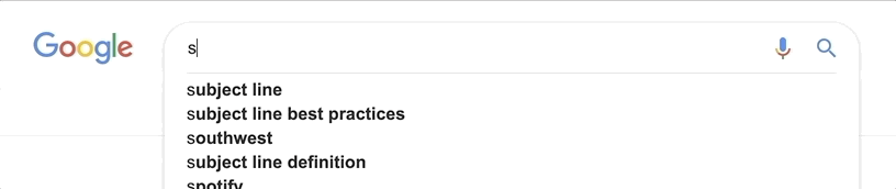 GIF of a Google search for "subject line best practices"