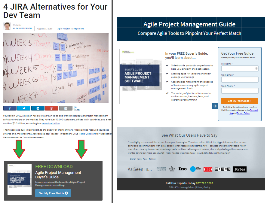 b2b prospecting via content