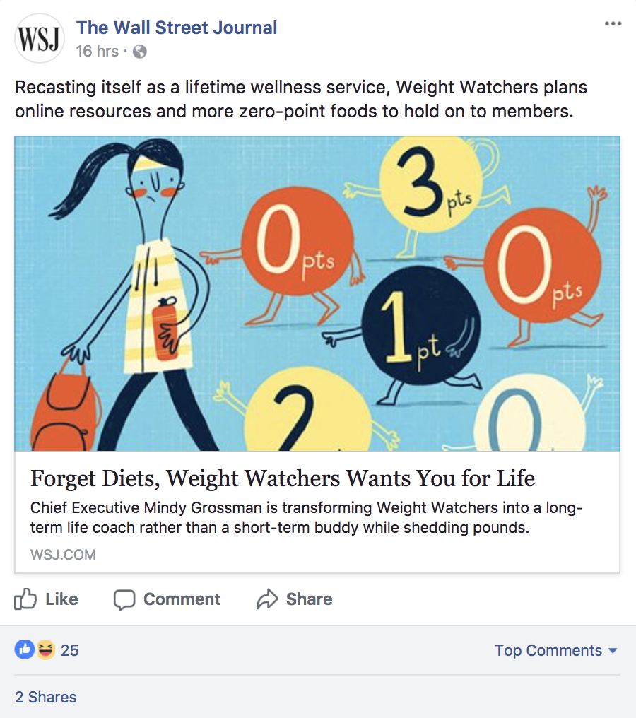 organic facebook post